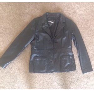 Black Leather Maxima Wilson’s Leather Jacket L